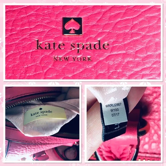 NWOT! Kate Spade | Delaney Perri Lane Bubbles Peony Pink Leather Satchel - Picture 16 of 16